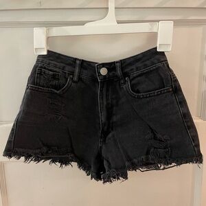 PACSUN High Waisted Black Jean Shorts Size 22